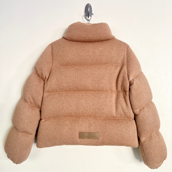 NICOLE BENISTI Kensington Cashmere Wool Down Puffer Coat in Rich Caramel - Picture 12 of 15
